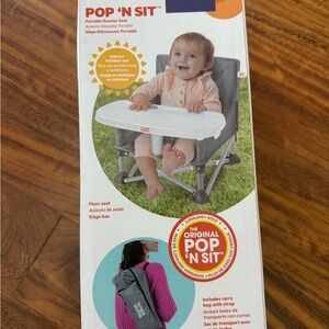 Pop 'N Sit Portable Booster Seat - Gray